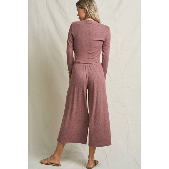 Ultra-Soft Two Piece Lounge Set by Maronie  Mauve NWOT - Picture 5 of 6